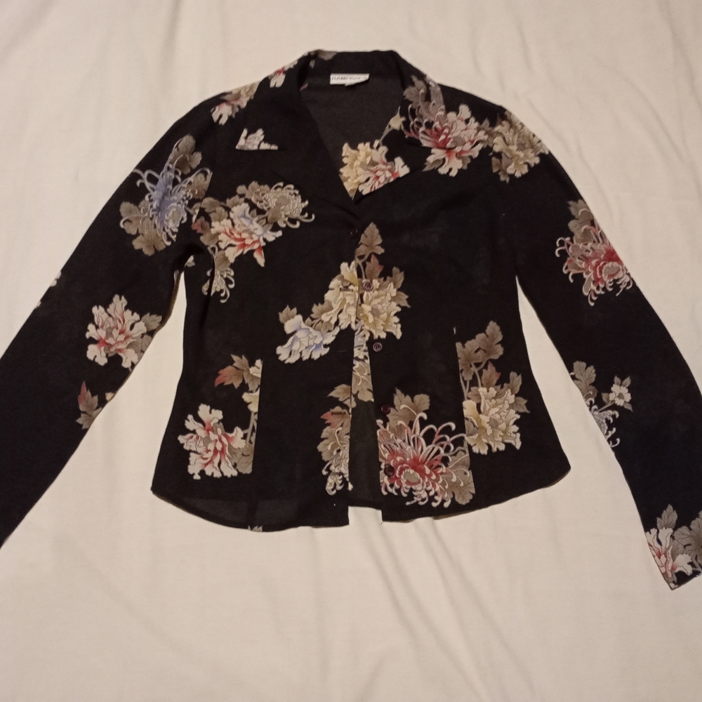 Rampage sheer floral Y2K shirt